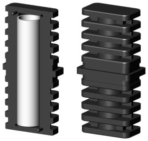 Łącznik plastikowy z rdzeniem metalowym profil aluminiowy 50x30x2 mm typ : 1D2 V50X30 X2M