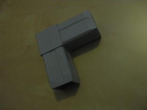 Łącznik plastikowy do profili aluminiowych typ A3, do rura kwadratowa 40x40x2